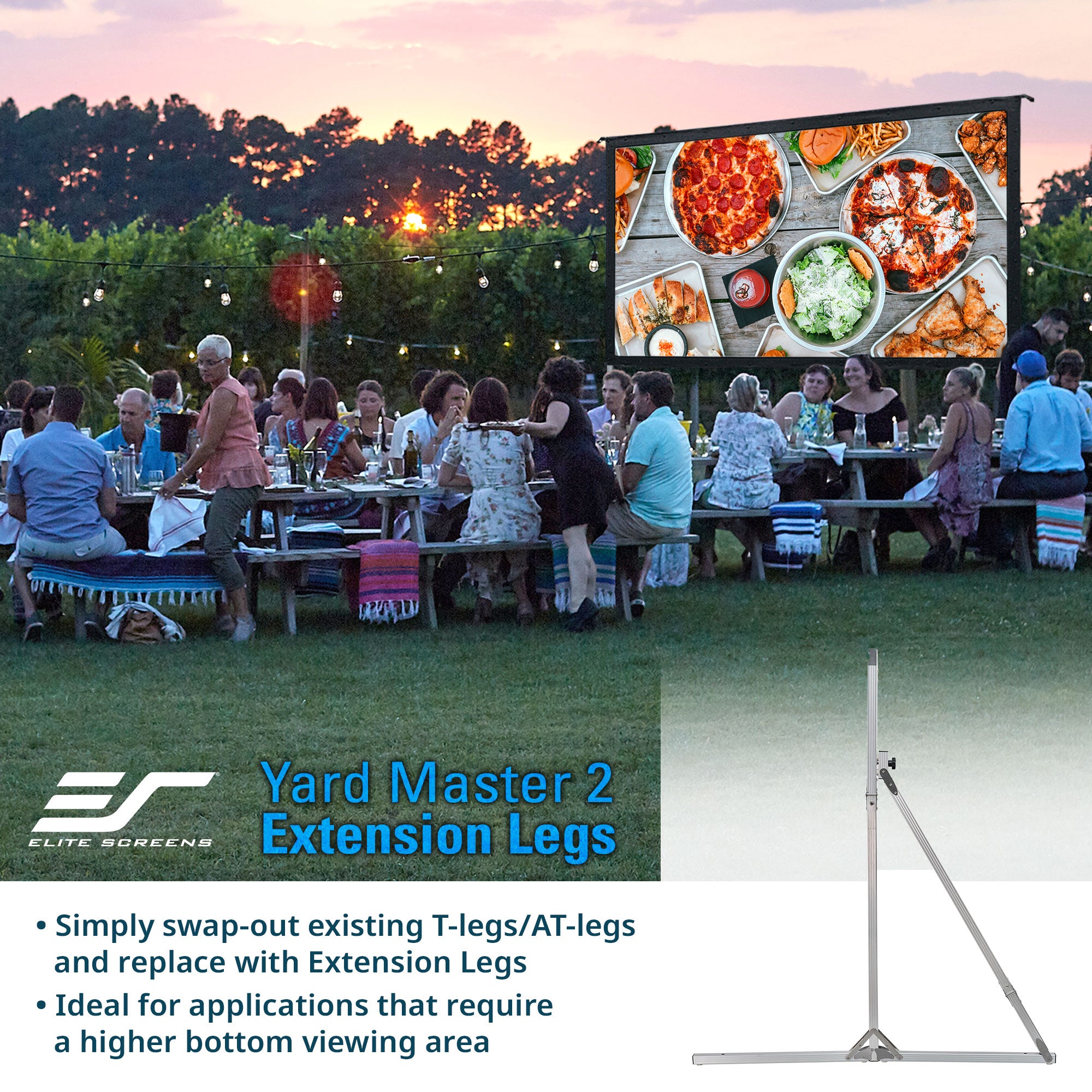 Elite Screens] Yard Master 2 Optional EXTENSION Legs/Bars