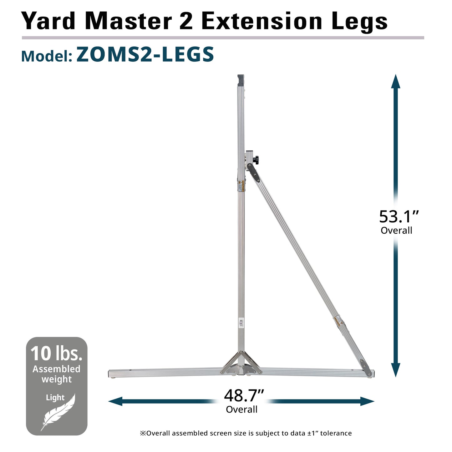 [Elite Screens] Yard Master 2 Optional EXTENSION Legs/Bars