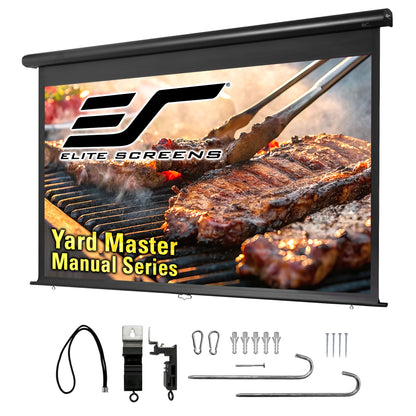 [Elite Screens] Yard Master Manual Series | Matte White (multi-layer weave) Projector Screen Material