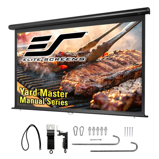 [Elite Screens] Yard Master Manual Series | Matte White (multi-layer weave) Projector Screen Material