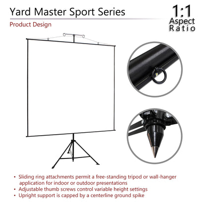 [Elite Screens] Yard Master Sport | ISF/GreenGuard Certified 2-Way Ultra-Light-Weight Portable Projection
