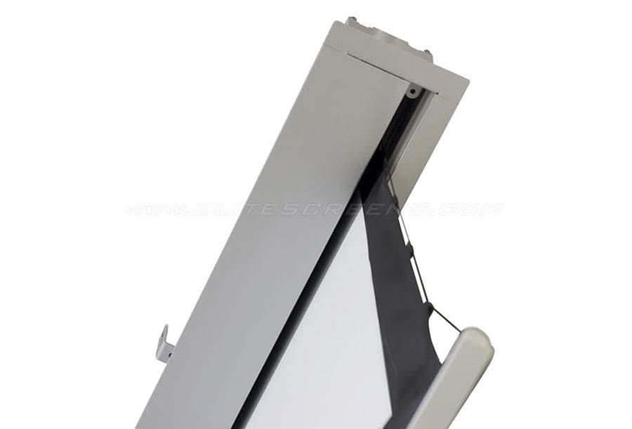 Metallic folding stand on a white background