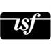 A black square logo with the lowercase letters 'usf' in white, with a small registered mark symbol at the top right.