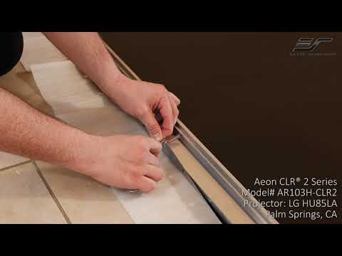 Elite Screens Aeon CLR 2 Fixed Frame Screen Assembly and Installation